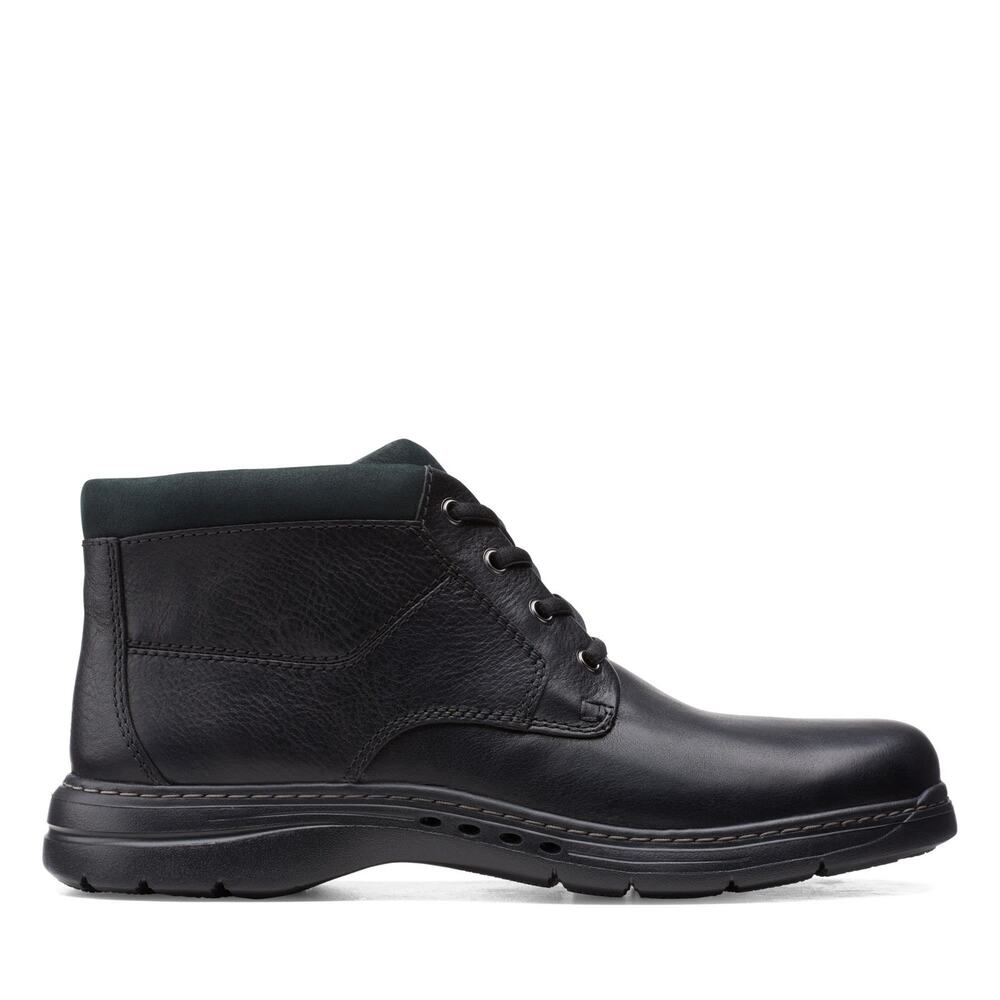 NWT Clarks Men's Un Brawley Pace Oxford, Black Leather, 14 